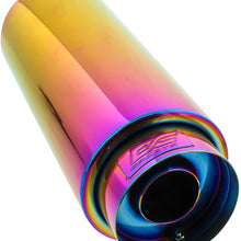 DC Sports EX-5022 Performance Bolt-On Resonated Exhaust Muffler with Clamps and Adapters for Universal Fitment on Most Cars, Sedans, and Trucks - Chameleon Anodized