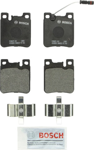 Bosch BP603 QuietCast Premium Semi-Metallic Disc Brake Pad Set For Select Chrysler; Mercedes-Benz (AMG C CL CLK E S SD SE SEC SEL SL) 32 43, 55, 280, 300, 320, 350, 400, 420, 430, 500, 550, 600; Rear