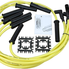 Dragon Fire Retro Race Series Transparent Yellow Spark Plug Wire Set Compatible Replacement For 1973-1981 Buick and Pontiac 265 301 350 389 400 421 428 455 V8 Oem Fit PWJ122-YR