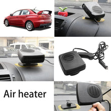 Jullynice Portable Car Auto Air Heater Electric Heating Fan Demist & Defrost Noise-Free Warm Air Blower for 12V Vehicle