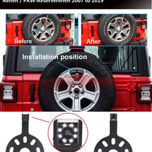 HD Third Roof Top Mount Brake Lamp Reverse Rear View Backup Camera with 8LED Angle and Distance Adjustable IR Night Vision for Jeep Wrangler/Willys/Unlimited Sahara (Camera+4.3''Rearview Mirror)