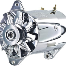 Powermaster 182051-2 Chrome Alternator (PowerGEN Long 90A 12V with Lamp Term)