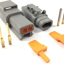 5x Deutsch DTM 2-Pin Connector Plug Kit 24-20 AWG Gold Contact DTM04-2P DTM06-2S