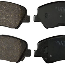KFE KFE1593-104 Ultra Quiet Advanced Premium Ceramic Brake Pad Front Set Compatible with: 2012-2017 Hyundai Accent; 2012-2017 KIA Rio