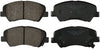 KFE KFE1593-104 Ultra Quiet Advanced Premium Ceramic Brake Pad Front Set Compatible with: 2012-2017 Hyundai Accent; 2012-2017 KIA Rio