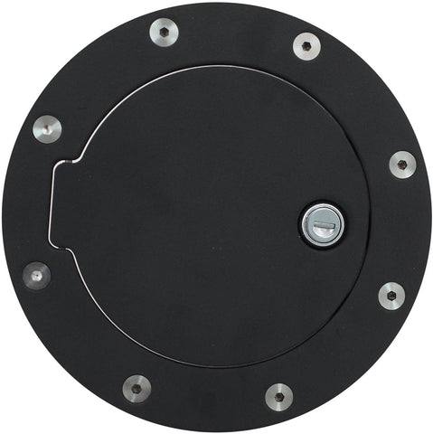 Bully BBS-1212CK Billet Aluminum Locking Fuel/Gas Door Cover with Lock Assembly - Car Accessory or Replacement for Trucks from Cadillac, Chevrolet, GMC
