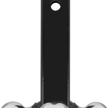 bROK Products 32968 2" Shank Tri-Ball Mount with Chrome Hook, Black Powdercoat