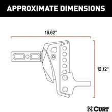 CURT 45949 Rebellion XD Adjustable Cushion Hitch Ball Mount 2-Inch Receiver, 15,000 lbs, 6-Inch Drop