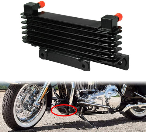 YHMTIVTU Motorcycle Oil Cooler Radiator Fits for Harley Touring FLTRX FLHR FLHX 2009-2016