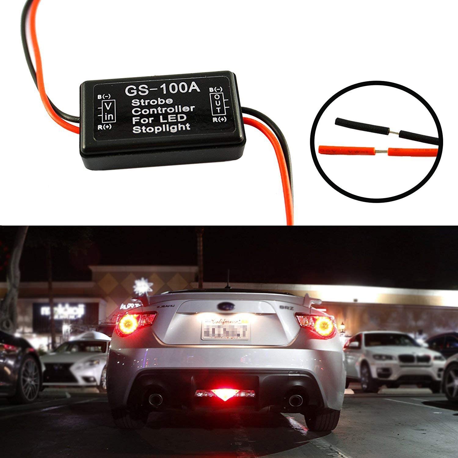 Xotic Tech 1 x Strobe Flash Module Controller Box Flasher Module for Car Trunk 3rd Brake Light High Mount Stop Lamp, GS-100A 12V