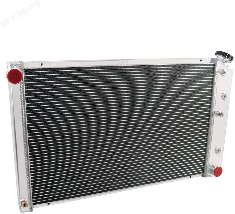 CoolingSky 52MM 3 Row All Aluminum Radiator for 1973-80 Chevy&GMC C/K Series 10 20 30 Pickup /78-87 Monte Carlo /80-86 Caprice /75-79 Nova /70-81 Camaro, More GM Models