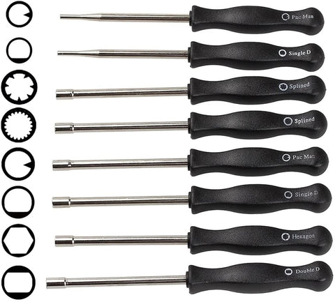 Hipa Set-of-8 Carburetor Adjustment Tool Kit, Tune-up Adjusting Tool for Common 2 Cycle Engine Poulan Craftsman Husqvarna String Trimmer Weed Eater