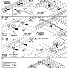 ANPART Roof Rack Crossbars fit for 2016-2019 for Ford Explorer Sport Utility 4-door Black Aluminum Rooftop Cargo Carrier