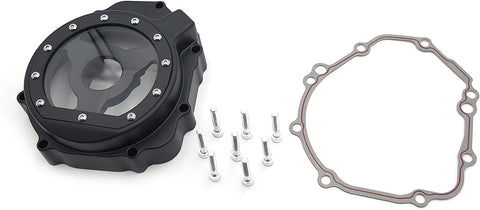 SMT MOTO- Motorcycle Engine Stator cover see through FOR Suzuki 2005 - 2008 GSXR1000 Black left