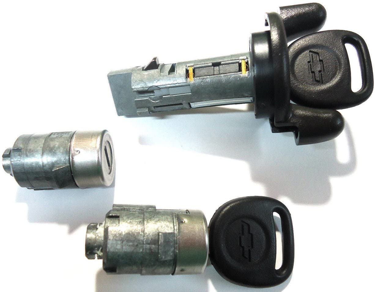 704600 706592 FOR SELECT CHEVROLET OEM IGNITION SWITCH LOCK CYLINDER + 2 DOOR LOCK CYLINDER + 2 KEYS