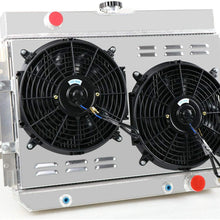 CoolingCare 3 Row Core Aluminum Radiator +Fan Shroud w/Thermostat for 1963-1968 Bel Air/Impala Multiple Chevrolet Models