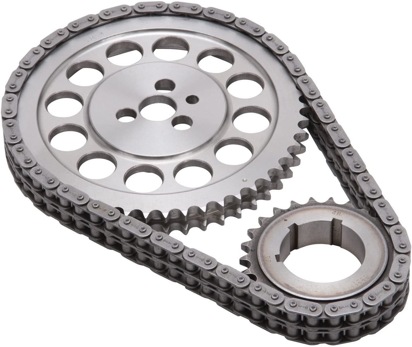 Edelbrock 7805 Performer-Link Timing Chain Set Incl. Cam/Crank Sprocket/Chain 3 Bolt Performer-Link Timing Chain Set