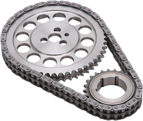 Edelbrock 7805 Performer-Link Timing Chain Set Incl. Cam/Crank Sprocket/Chain 3 Bolt Performer-Link Timing Chain Set