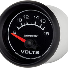 Auto Meter 5992 ES 2-1/16" 8-18V Short Sweep Electric Voltmeter