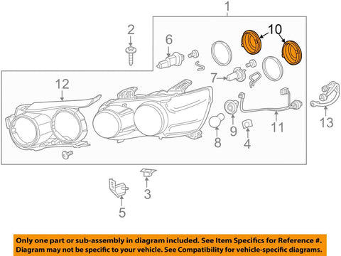 14-15 Sonic Traverse Malibu Right / Left Headlight Lamp Bulb Acess Cover OEM NEW