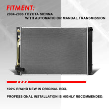 2681 OE Style Aluminum Core Radiator Replacement for Toyota Sienna 04-06