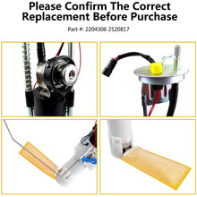 Fuel Pump Assembly for Polaris Ranger 500 700 800 EFI 2008-2013, 2204306 2520817, Electric Fuel Pump with Fuel Level Sending Unit