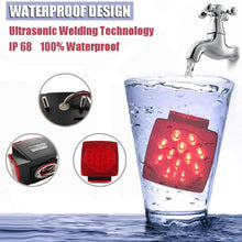 iBrightstar IP68 Waterproof Square Trailer Lights kit, Red Brake Stop Tail Running License LED Light Lamp for 12V Camper Truck RV Boat Snowmobile Marine Under 80", DOT Compliant