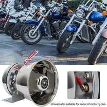 Qii lu 12V 115-130db Motorcycle Stainless Steel Loud Warning Alarm Horn Speaker