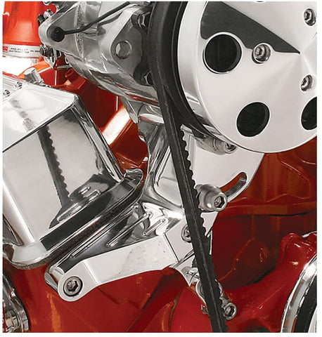 Billet Specialties 10221 Independent Passenger Side Top Mount Air Conditioning Compressor Bracket for Small Block Chevy