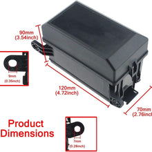 12-Slot Relay Box 6 Relays 6 Standard Fuses Holder Block with 41pcs Metallic Pins Universal for Automotive Accessories (Color : Black)
