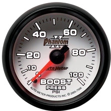 Auto Meter 7506 Phantom II 2-1/16" 0-100 PSI Mechanical Boost Gauge