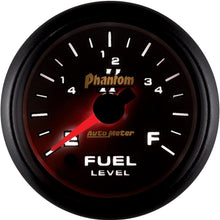 Auto Meter 7510 Phantom II 2-1/16" Universal Stepper Full Sweep Fuel Level Programmable Empty - Full Range Gauge