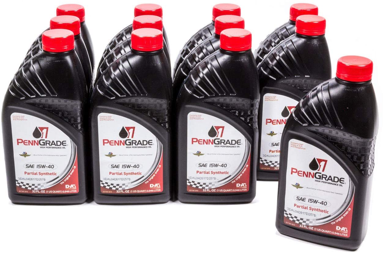 PennGrade Motor Oil 71586 15w40 Racing Oil Cs/12QtPartial Synthetic, 384. Fluid_Ounces