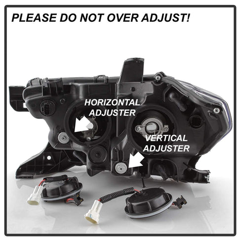 Spyder Auto 9043017 DRL Light Bar Projector Headlights w/Sequential Turn Signal Chrome DRL Light Bar Projector Headlights