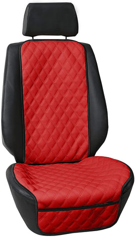 FH Group FH1018 Faux Leather Seat Protectors (Black) ONLY 1 Cover - Universal Fit for Cars, Trucks & SUVs