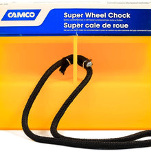 Camco Super Wheel Chock with Rope - Helps Keep Your Trailer in Place So You Can Re-Hitch - (44475)