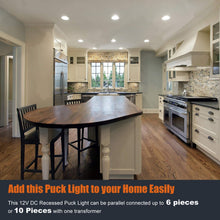 Facon 4.5Inch LED RV Puck Light Full Aluminum Recessed Mount Down Light 12V Interior Light for RV Motor-Homes Camper Caravan Trailer Boat (4000K Cool White Light)