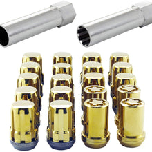 McGard 65557GDC SplineDrive Wheel Installation Kit (M12 x 1.5 Thread Size) - Gold Chrome with Wheel Locks - for 5 Lug Wheels