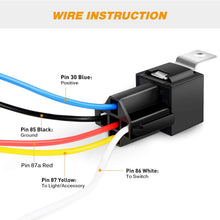 GOOACC 6 Pack Automotive Relay Harness Set 5-Pin 30/40A 12V SPDT with Interlocking Relay Socket and Harnesses,2 years Warranty