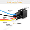 GOOACC 6 Pack Automotive Relay Harness Set 5-Pin 30/40A 12V SPDT with Interlocking Relay Socket and Harnesses,2 years Warranty