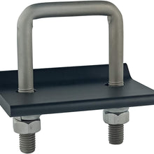 TOPTOW 64707 Trailer Hitch Tightener Anti Rattle Clamp for 1.25 Inch and 2 Inch Receiver Hitches, Black Aluminum Stabilizer Plate, 2 Packs