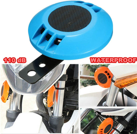12V Motorcycle Car Bike 110 dB Loud 430HZ Snail Horn Universal Waterproof Blue