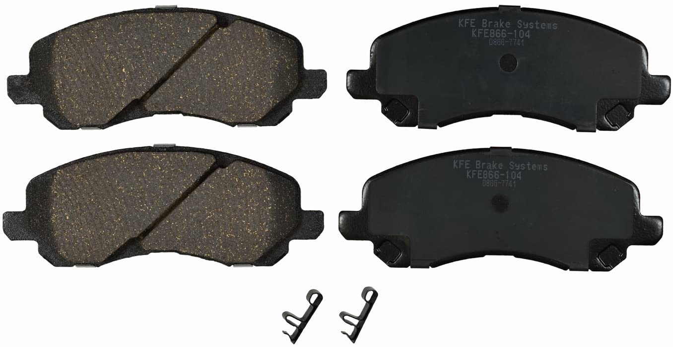 KFE KFE866-104 Ultra QuietAdvanced Premium Ceramic Brake Pad Front Set Compatible with: Jeep Patriot, Compass; 200, Sebring; Avenger, Caliber, Stratus; Mitsubishi Eclipse, Galant, Lancer, Outlander