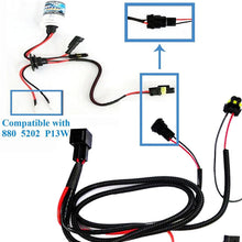 Xotic Tech 1 Set H1 H3 H7 H11 9005 9006 HB4 Xenon Lights Conversion Kit Relay Wire Harness Adapter Wiring