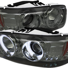 Spyder Auto PRO-YD-CDE00-CCFL-SM GMC Sierra 1500/2500/3500/GMC Sierra Denali Smoke CCFL LED Projector Headlight with Replaceable LEDs