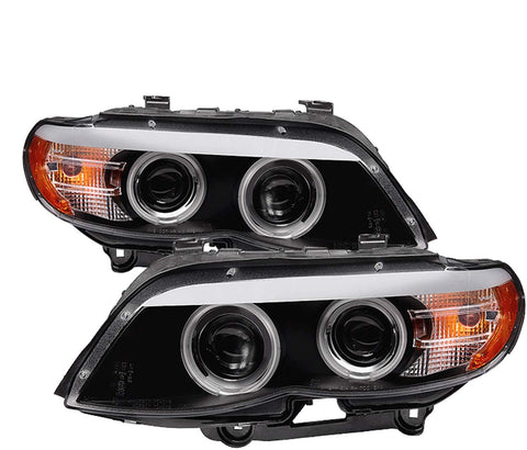 Spyder Auto 5076748 CCFL Halo Projector Headlights Black/Clear