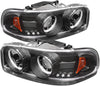 Spyder Auto PRO-YD-CDE00-CCFL-SM GMC Sierra 1500/2500/3500/GMC Sierra Denali Smoke CCFL LED Projector Headlight with Replaceable LEDs