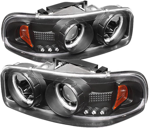 Spyder Auto PRO-YD-CDE00-CCFL-SM GMC Sierra 1500/2500/3500/GMC Sierra Denali Smoke CCFL LED Projector Headlight with Replaceable LEDs