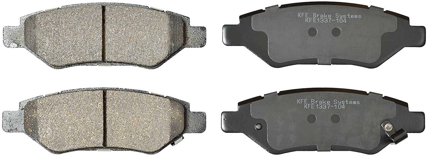 KFE KFE1337-104 Ultra Quiet Advanced Premium Ceramic Brake Pad Rear Set Compatible with: Chevrolet Camaro LT, LS; Cadillac CTS, SRX; Saab 9-4X