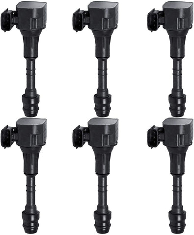 DEAL Pack of 6 New Ignition Coils For Altima Frontier Maxima Murano Pathfinder Quest Xterra Infiniti I35 QX4 Suzuki Equator 3.5L 4.0L V6 Compatible with UF349 C1406